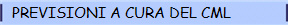 PREVISIONI A CURA DEL CML